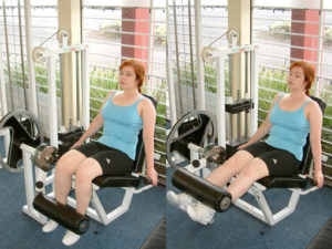 Leg extension machines