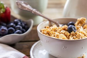 cereal and fruit