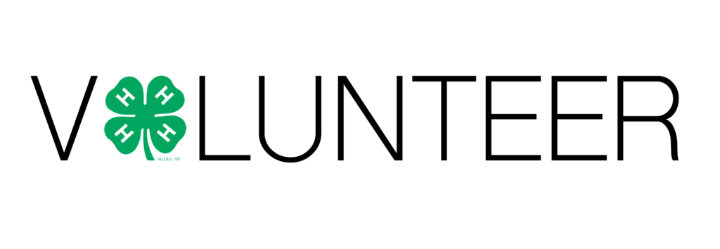 Volunteer logo with 4-H clover