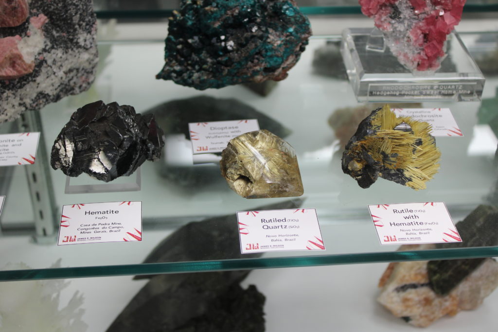 These geology specimens were on display and part of a scavenger hunt during a 4-H field trip to Appalachian State University. Geologists spoke about their field’s work and education during a tour and hands-on laboratory activities. 