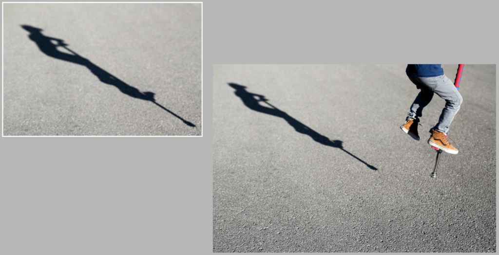pogo stick shadow photo