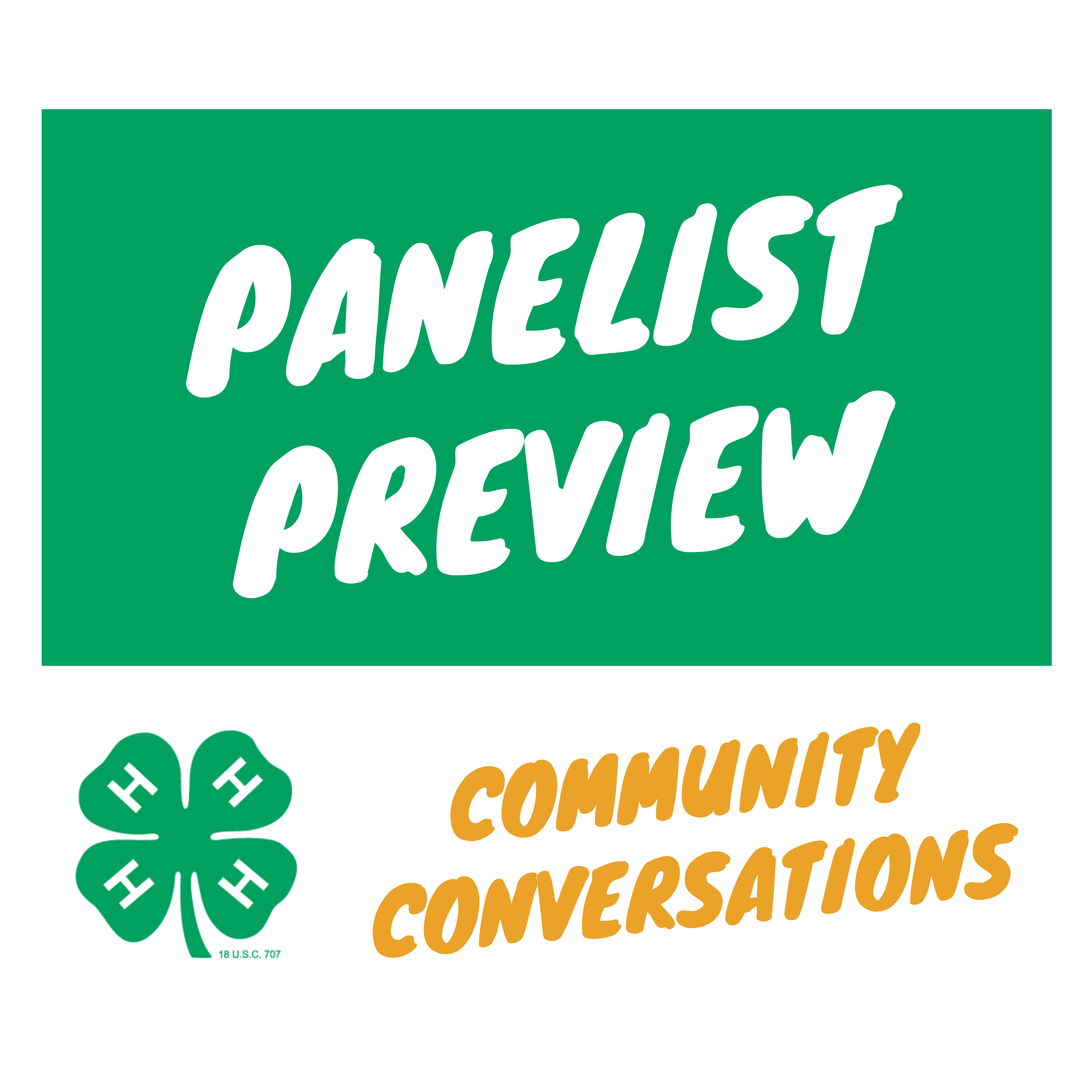 Panelist preview for Community Conversations event