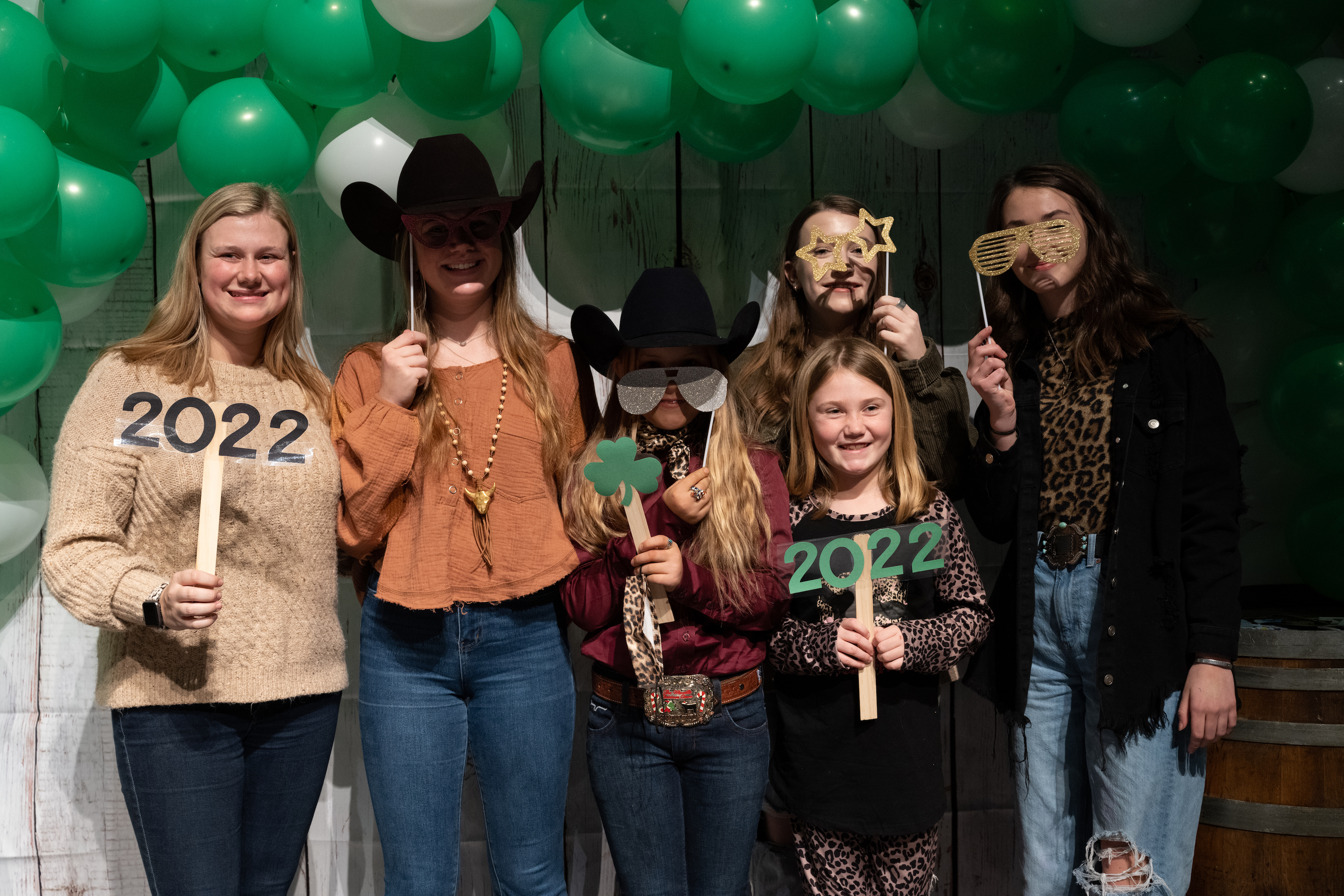 Members of the Livestock 4-H Club pose together at the 4-H Achievement Night.